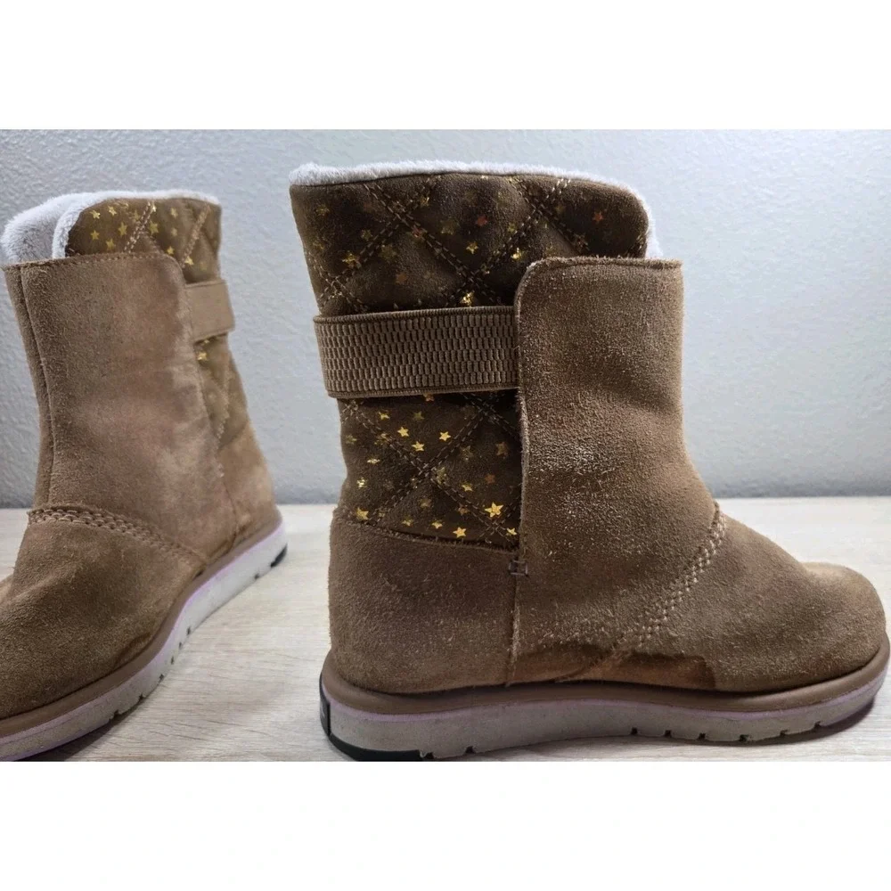 Sorel Whitney II Strap Youth Waterproof Boots Brown Stars US 3‎